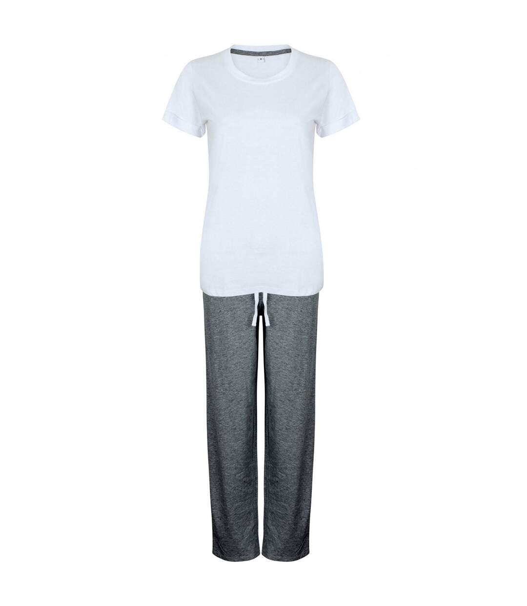 Ensemble de pyjama femme blanc / gris chiné Towel City-1