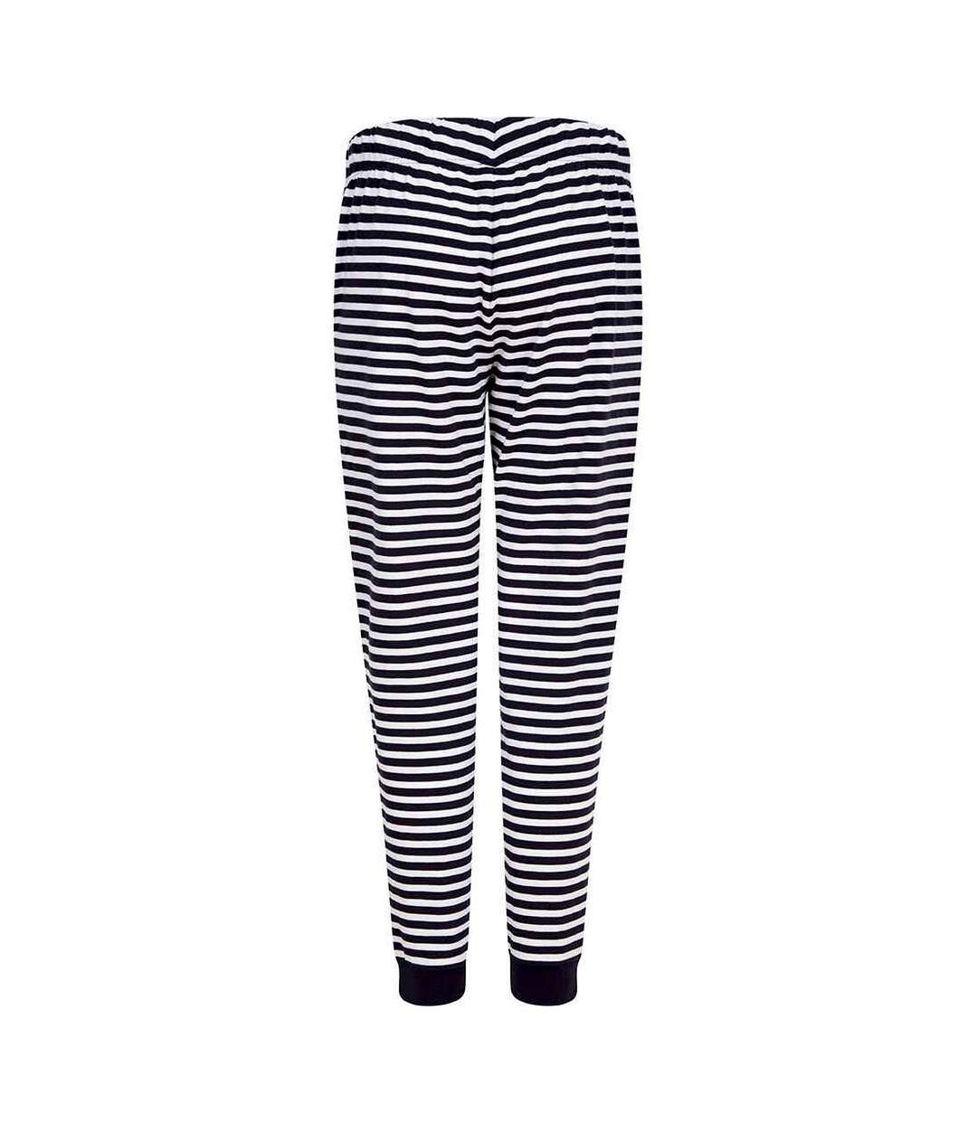 Pantalon de détente femme bleu marine / blanc SF