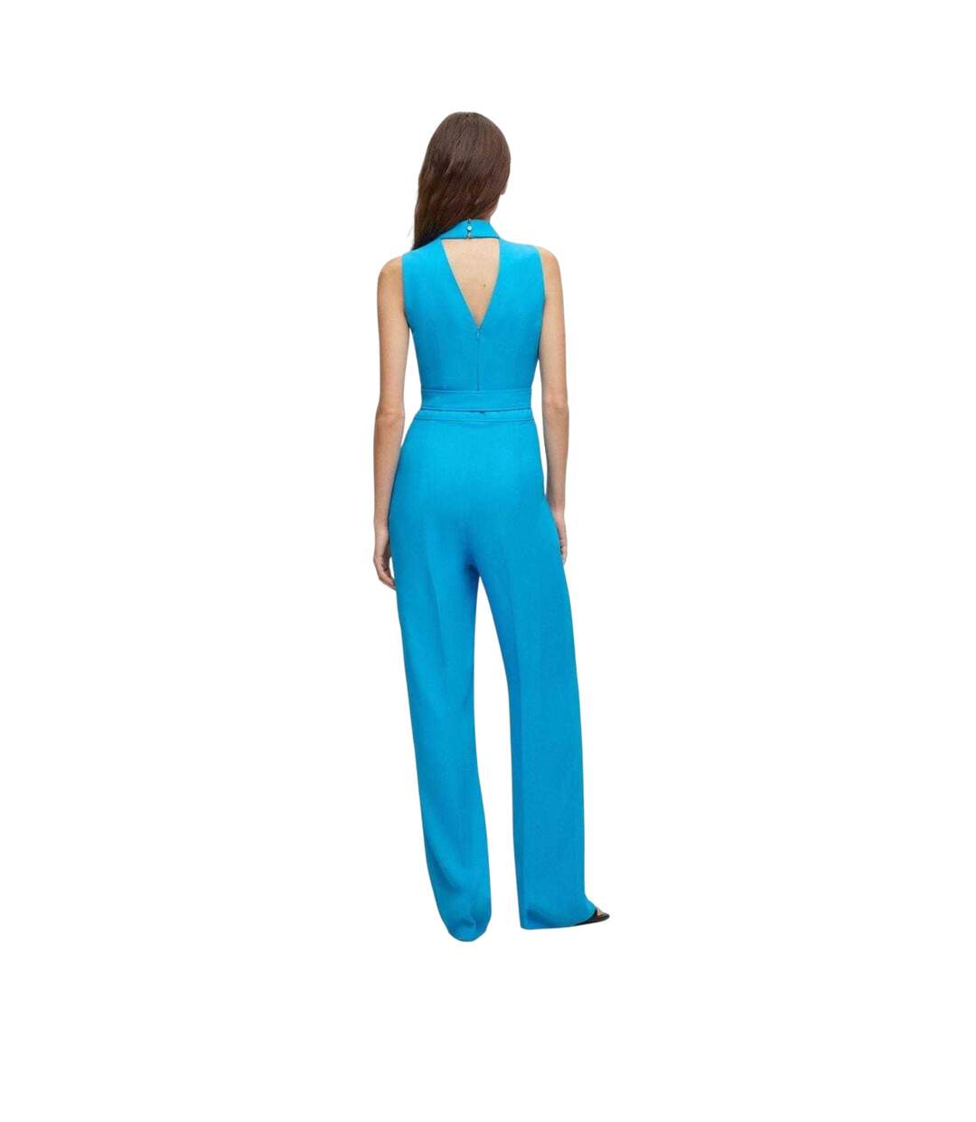 Womens/ladies Kisuse Polyester Blend Jumpsuit Blue Hugo-3