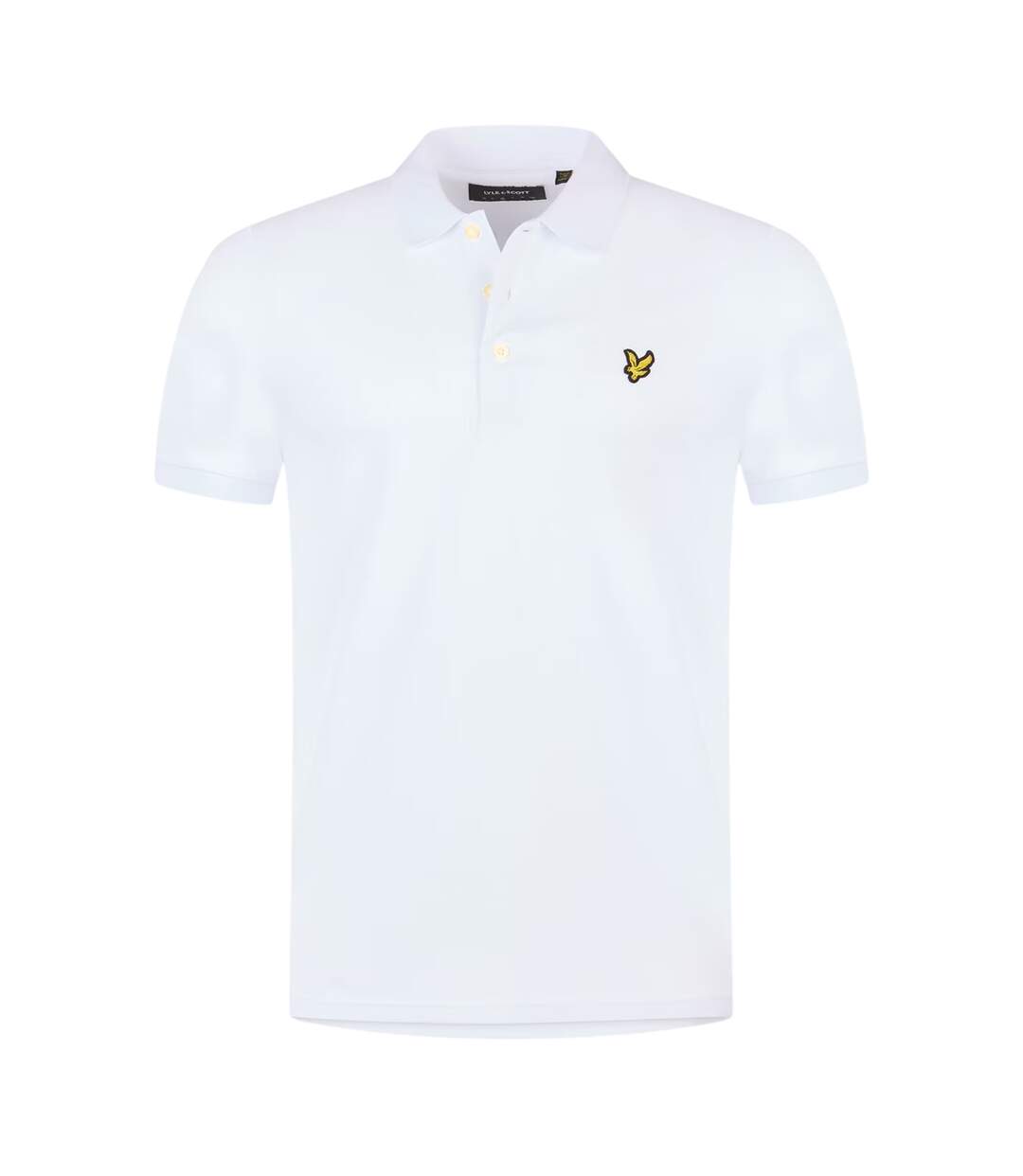 Polo Uni Manches Courtes En Coton Bio Homme Blanc Lyle & Scott-3
