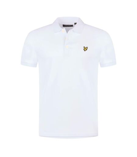 Polo Uni Manches Courtes En Coton Bio Homme Blanc Lyle & Scott