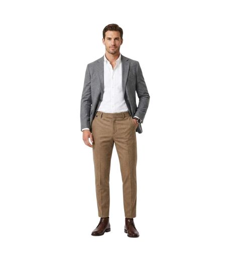 Mens Genius Virgin Wool Regular Trousers Medium Beige Boss