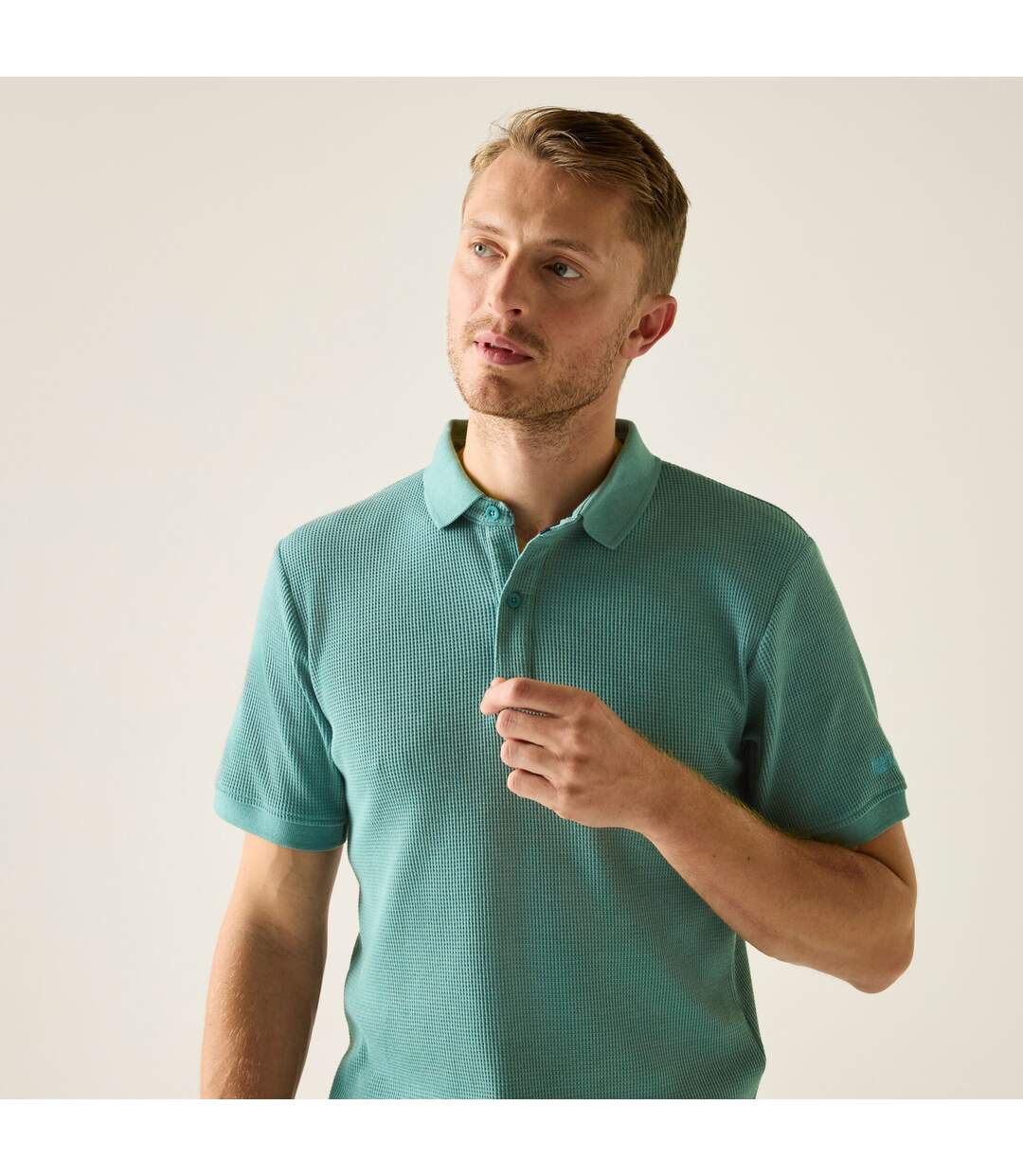 Polo Uni Manches Courtes Adino Homme Turquoise Regatta-4
