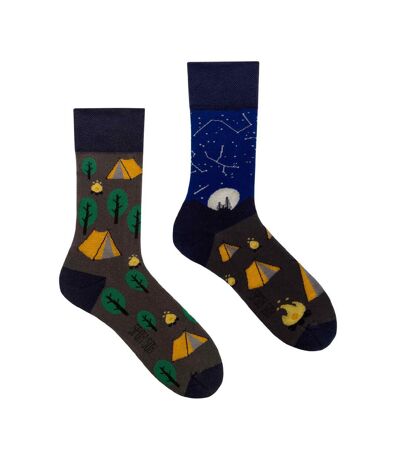 1 Pack Unisex Mismatched Novelty Odd Socks - Camping