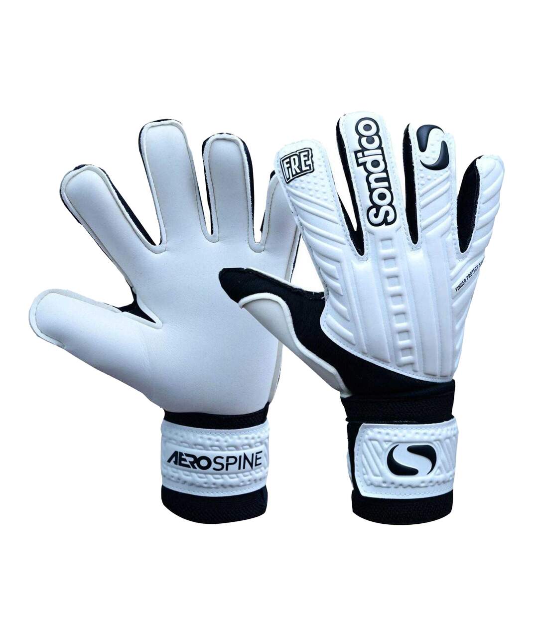 Gants De Gardien De But Aerospine Adulte Blanc Noir Sondico-1