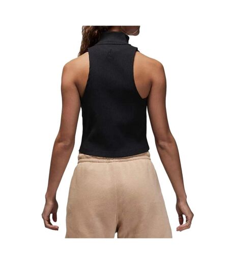 Débardeur Crop Noir Femme Nike Mock - L