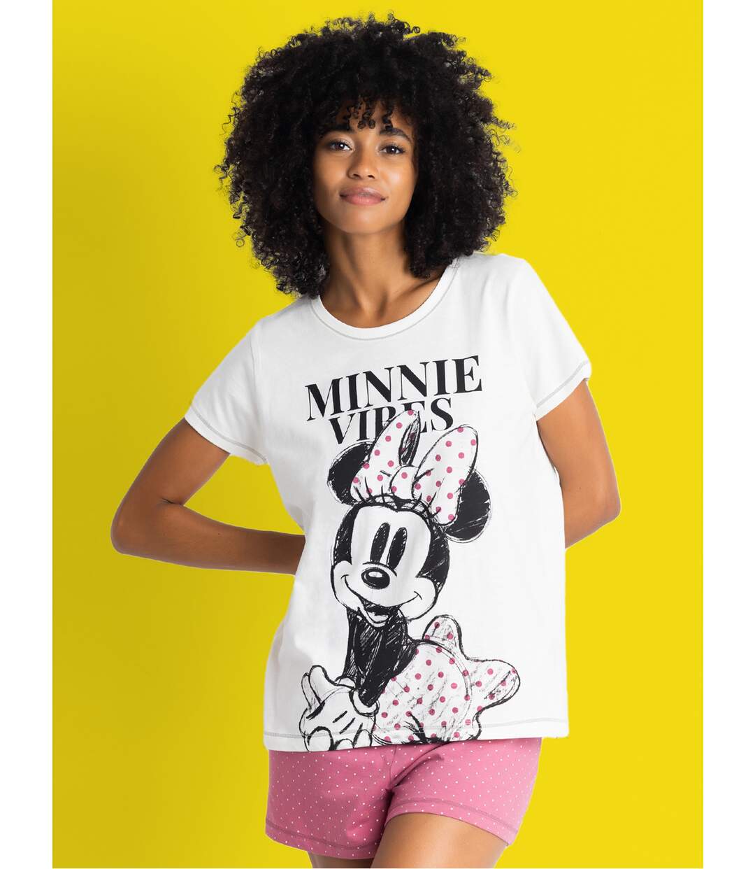 Pyjama short t-shirt Dots And Sketches Disney Admas-3