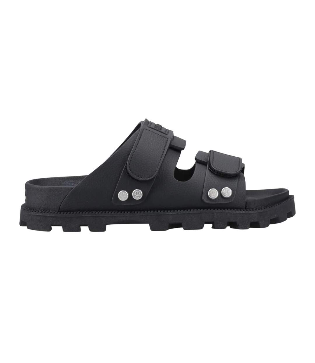 Womens/ladies Vegan Sandals Black Hunter-3
