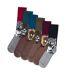 Pack Of 6  Mens Animal Print Cotton Socks  Multicoloured Soxy-3