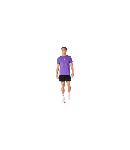 Mens Vented Regular Short-sleeved Top Purple Asics