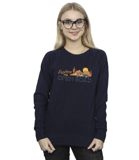 Disney - Sweat CARS EXPLORE THE OPEN ROAD - Femme (Bleu marine) - UTBI11971