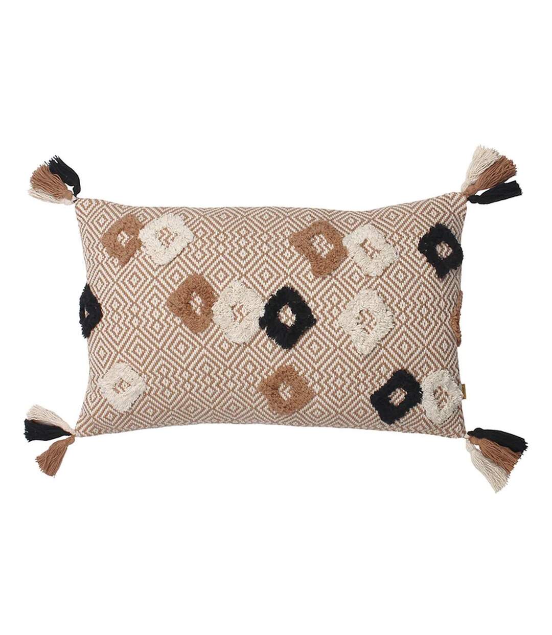 Benji tufted cushion cover 30cm x 50cm cinnamon Furn-1