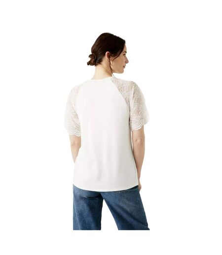 Womens/ladies lace top white Maine