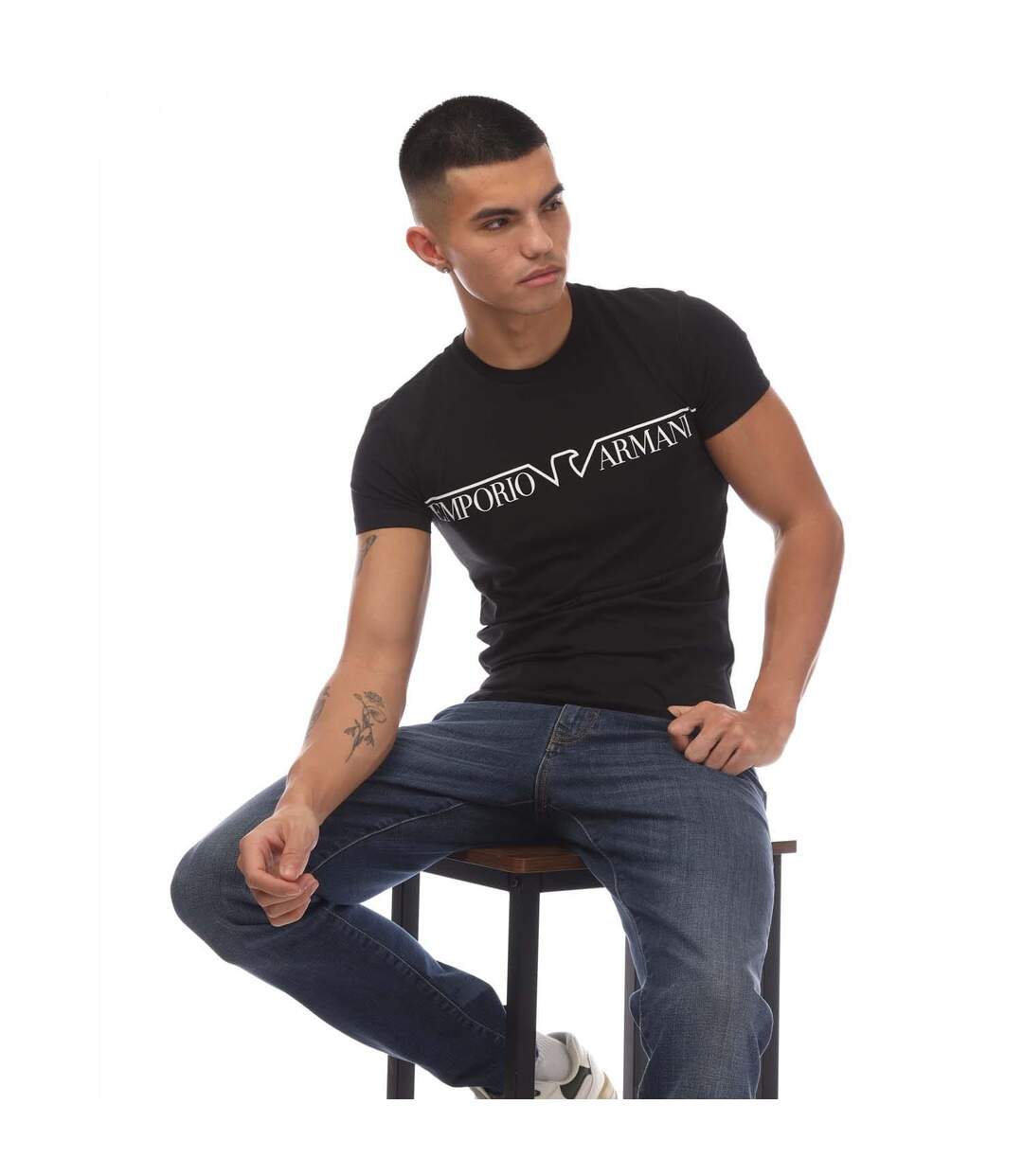 T-shirt homme noir Emporio Armani-4