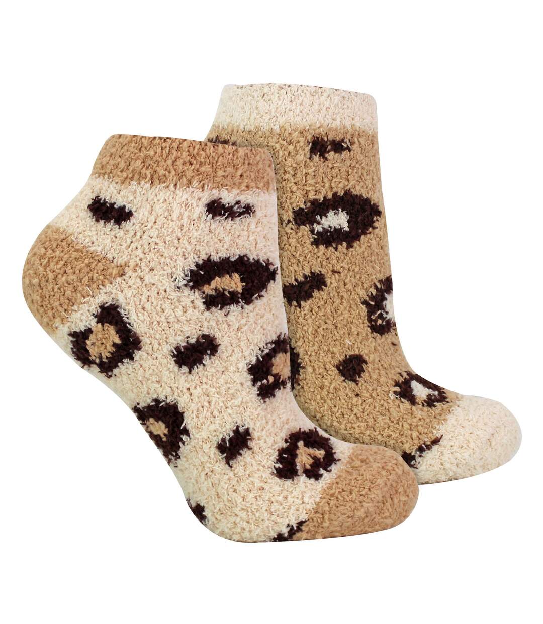 8 Pack Ladies Animal Print Low Cut Cosy Socks-3