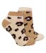 8 Pack Ladies Animal Print Low Cut Cosy Socks-3