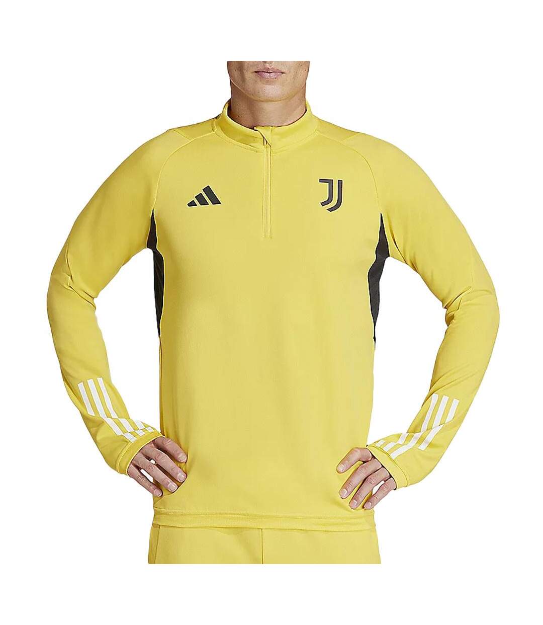 Juventus sweat 1/4 zip training jaune homme adidas 23/24-1