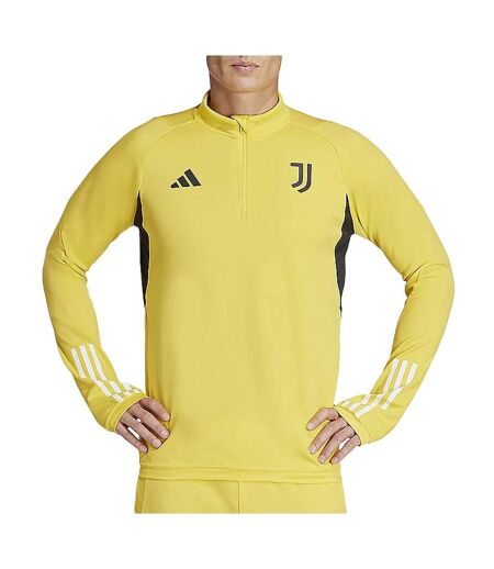 Juventus sweat 1/4 zip training jaune homme adidas 23/24