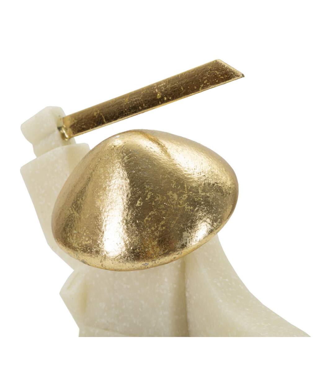 Statuette Déco Samouraï Odab 18cm Blanc & Or-4