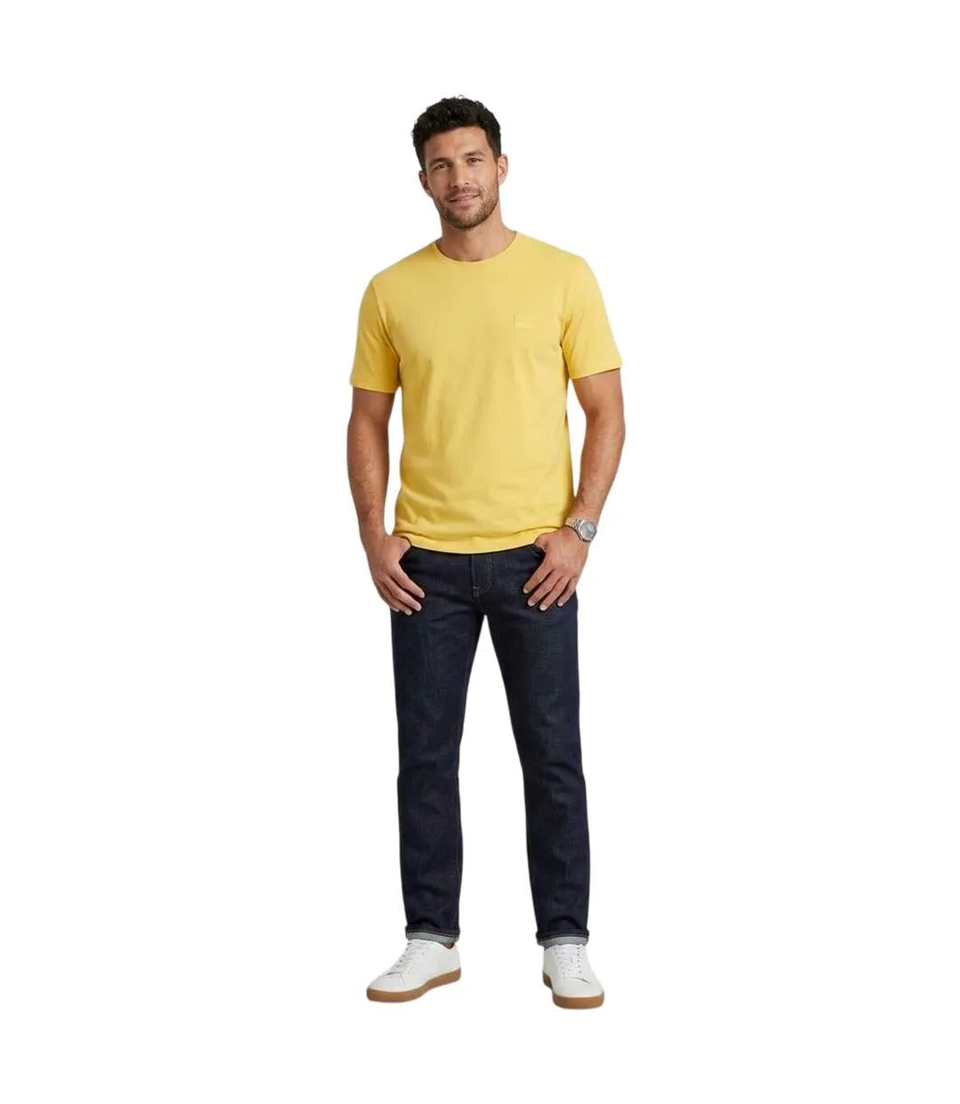 T-shirt Motif/style Orange Homme Jaune Boss-1