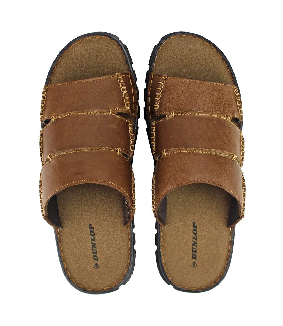Dunlop - Chaussons de plage d'été en cuir pour homme-4