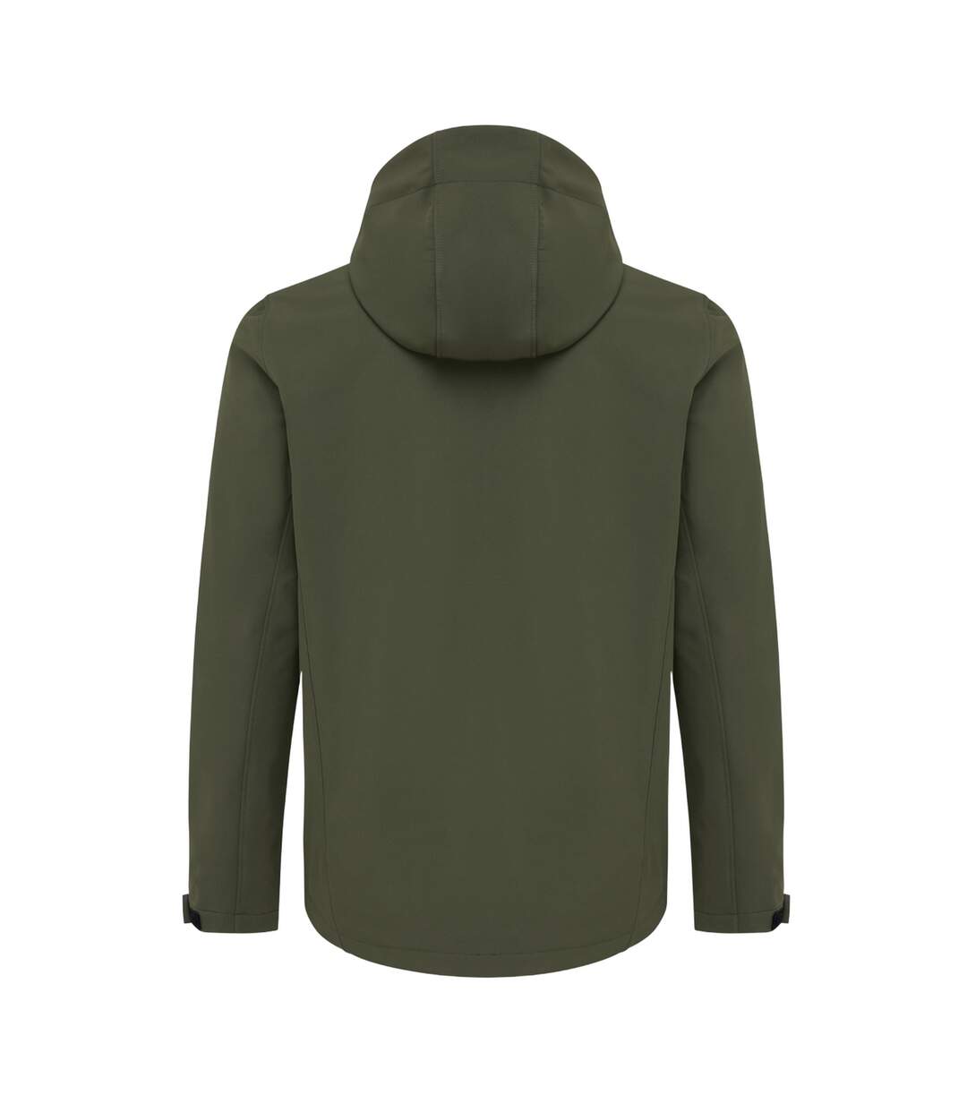 Mens makalu recycled polyester soft shell jacket khaki green Iqoniq-2