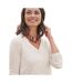 Womens/ladies Cashmere V Neck Classic Cardigan Cream WoolOvers-3