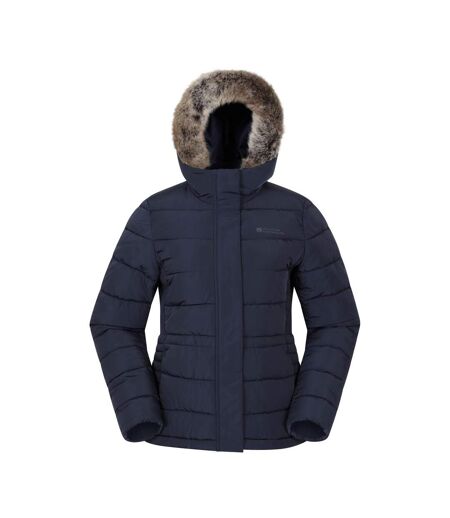 Womens/ladies Comfort Padded Jacket Navy Mountain Warehouse