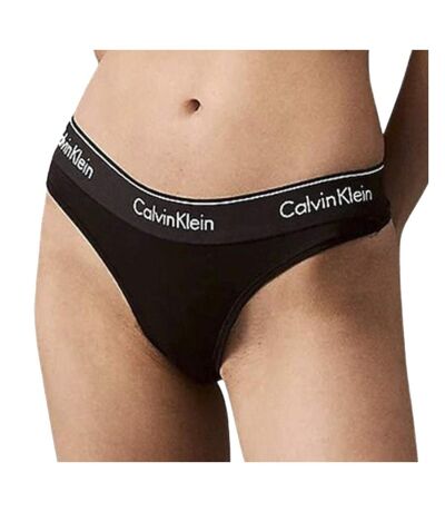 String noir/blanc femme calvin klein jeans thonggs - s