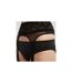Collant effet jaretelles en voile et dentelle Style-2