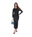 Robe Mi-longue Motif/style Imprimé Zèbre Femme Noir AX Paris-1