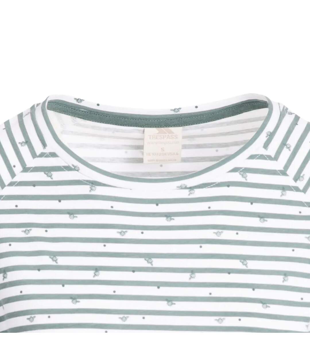 Womens/ladies Penelope T-shirt Teal Mist Stripe Trespass-3