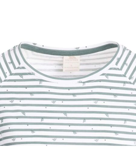Womens/ladies Penelope T-shirt Teal Mist Stripe Trespass