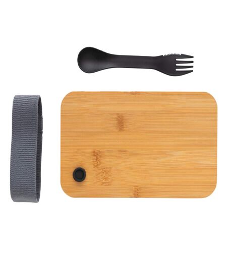 Bamboo lunch box 6cm x 19cm x 12cm black XD Collection