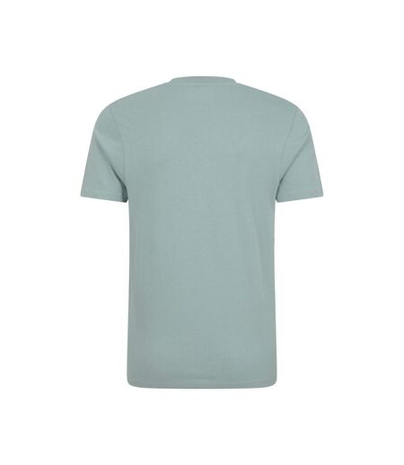 Mens Padstow Printed Organic T-shirt Pale Green Mountain Warehouse