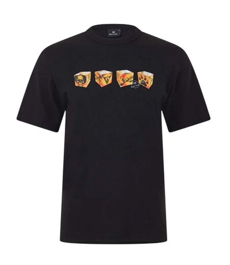 T-shirt Motif/style Cube Homme Noir Paul Smith