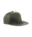 Unisex adult snapback cap olive green Beechfield-1