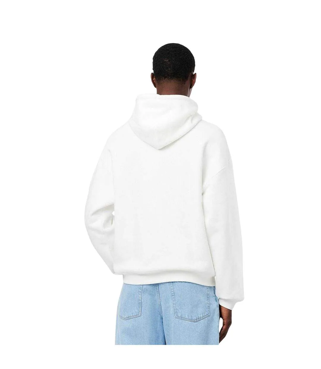 Mens Loose Fit Drawstring Hoodie Cream Lacoste-3