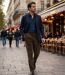 MAYFLOWER D373 — Pantalon velours extensible marron : confort stretch et taille haute-5
