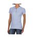 Polo Sport Double Pique En Coton Premium Pour Femmes/dames Bleu Clair Gildan-1