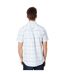 Mens grid checked short-sleeved shirt aqua Maine