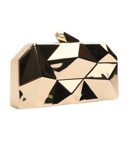 Geometric Clutch Bag One Size Gold Where´s That From