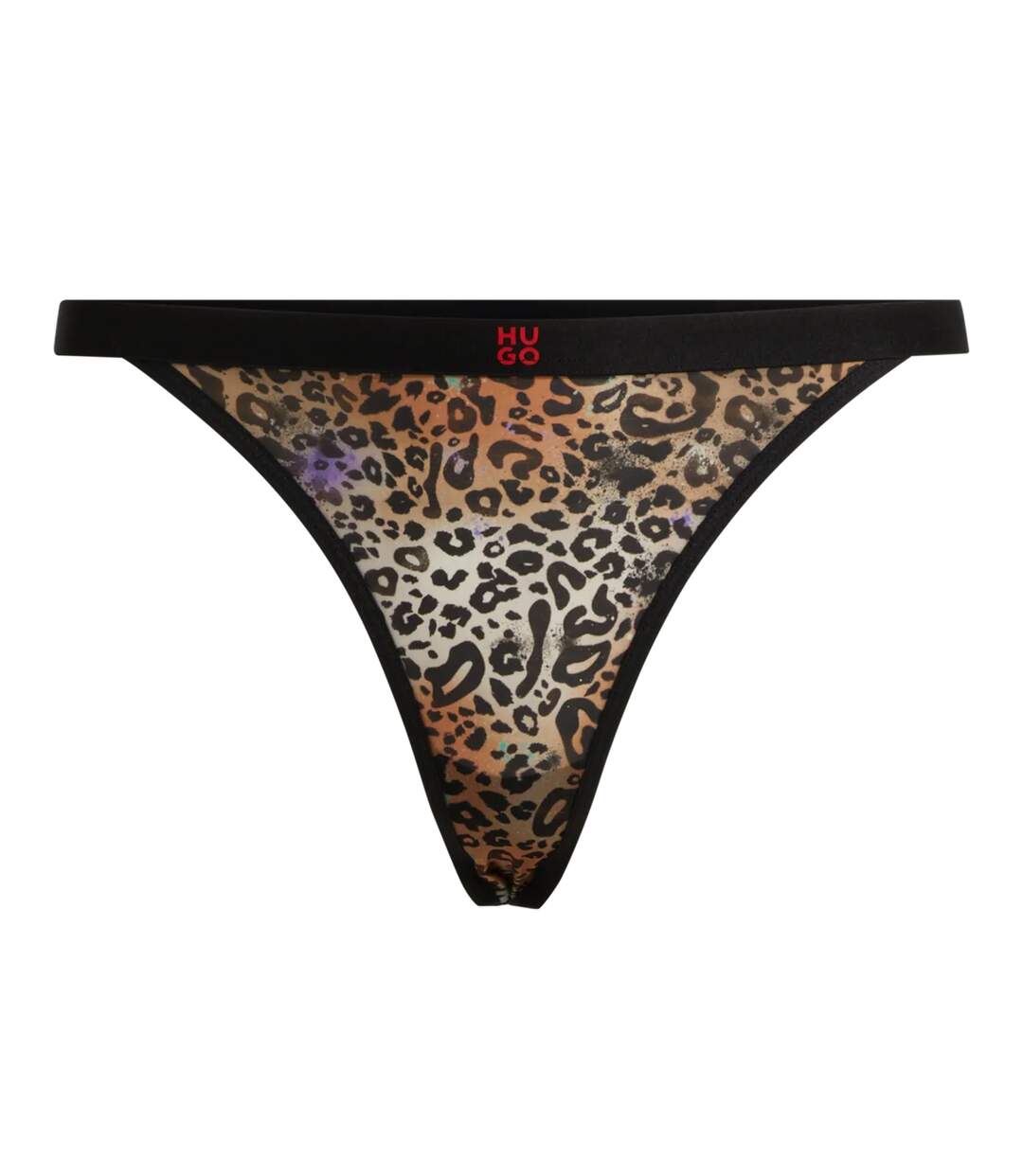 Womens/ladies Animal Print Thong Multicoloured Hugo-1