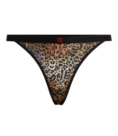 Womens/ladies Animal Print Thong Multicoloured Hugo