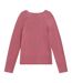 Pull Motif/style Texturé Femme Rose Animal-2