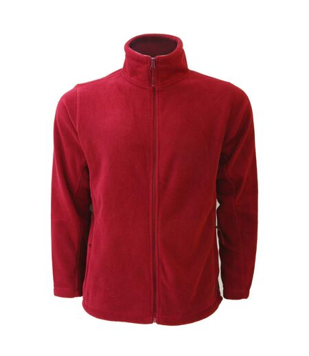 Jerzees colours veste polaire à fermeture zippée homme rouge Russell