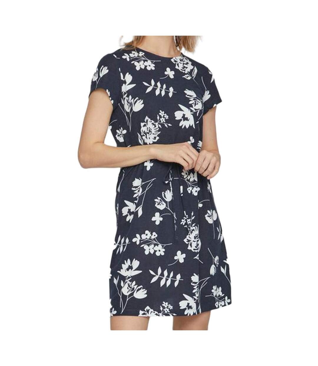 Robe Marine à fleurs Femme Vila Mooney String - L-1