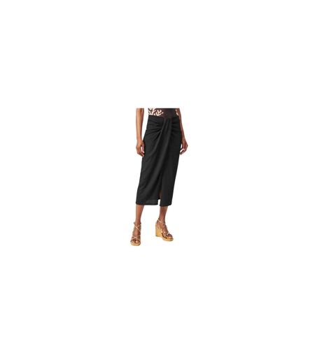 Jupe Mi-longue Motif/style Nœud Torsadé Femme Noir Edited
