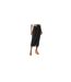 Jupe Mi-longue Motif/style Nœud Torsadé Femme Noir Edited-1