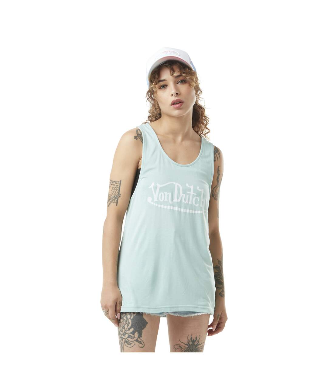 Débardeur  femme loose avec logo devant Basic Vondutch-1